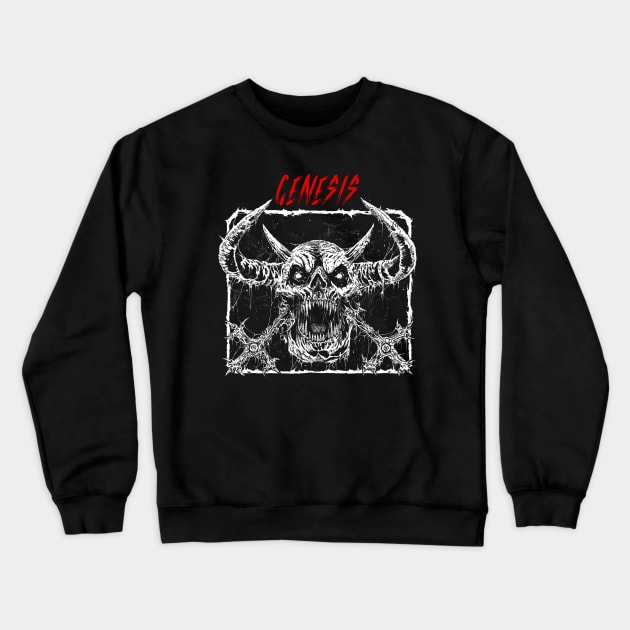 Skull Reverie Genesis Crewneck Sweatshirt by Mutearah